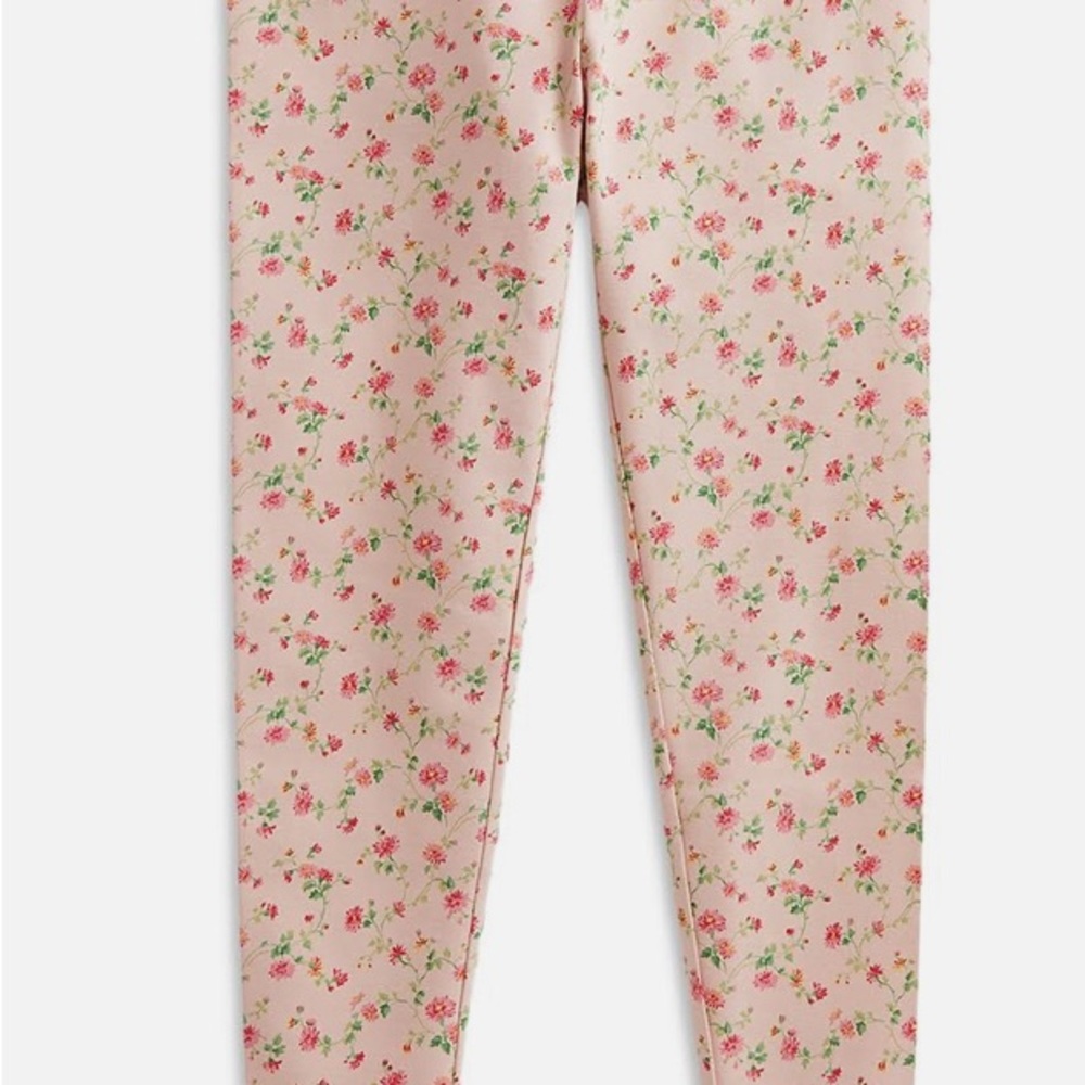 Polo Ralph Lauren Girls Floral Stretch Jersey Leggings Pink Floral Sz XL (16)